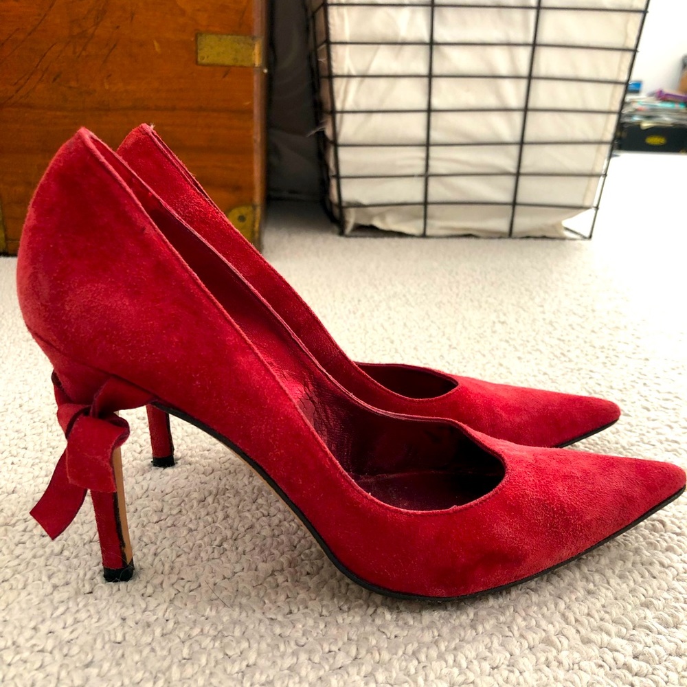 Charles David - Red Suede Stilettos size 7.5